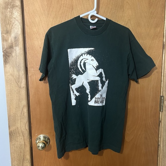 Fruit of the Loom Other - VTG The Saint Louis Brewery Men T-Shirt Size Large Green 100% Cotton